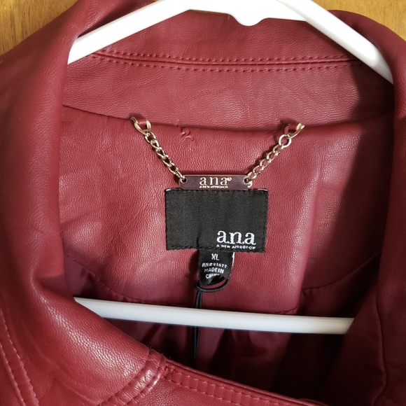 NWT A.N.A vegan LEATHER blazer jacket - Picture 4 of 9